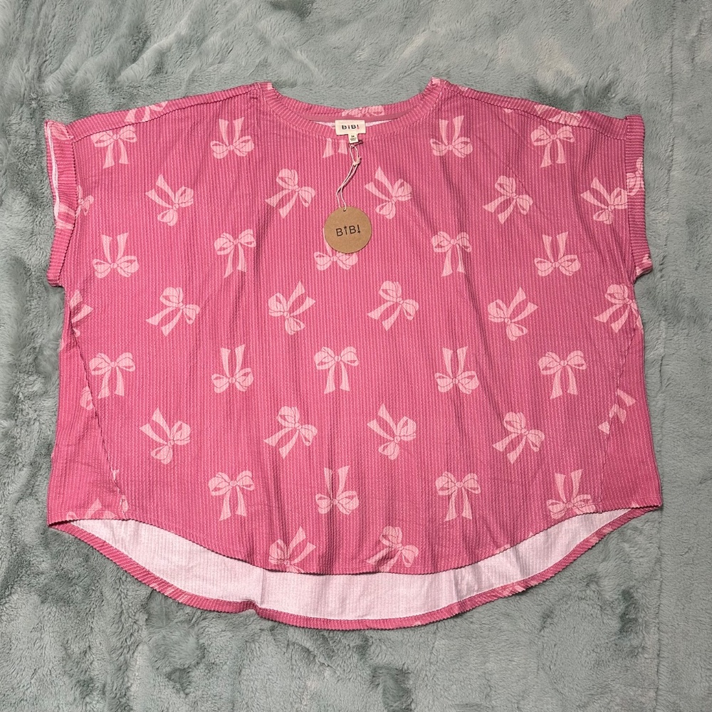 BiBi Ribbed Bow Top size 3X - Picture 2 of 5